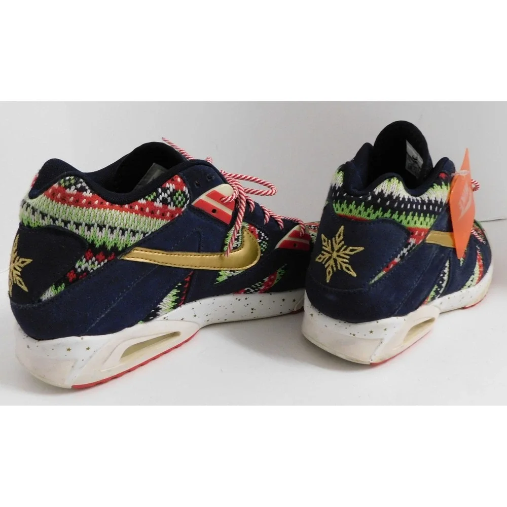 Nike Air Tech Challenge 3 QS Christmas Sweater Sneakers Shoes‎ Sz 10 827822-400